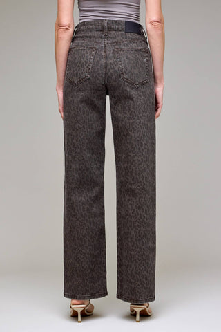 Blair Straight High Rise Denim in Cheetah