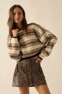 Ellie Dolman Sleeve Knit Sweater