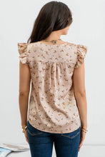 Laura Floral Ruffle Sleeve Top