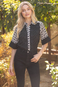Marlo Floral Button-up Top