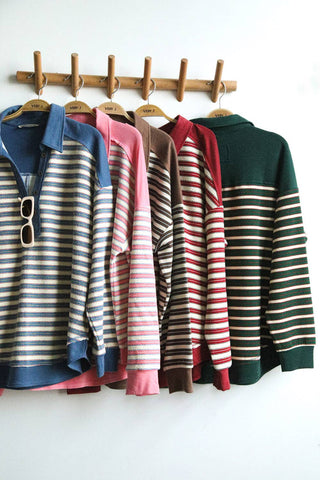 Oliver Oversized Knit Top in Denim