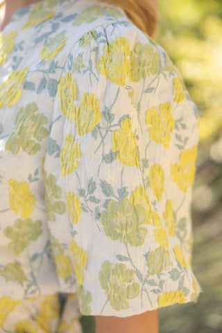 Paula Floral Jaquard Top