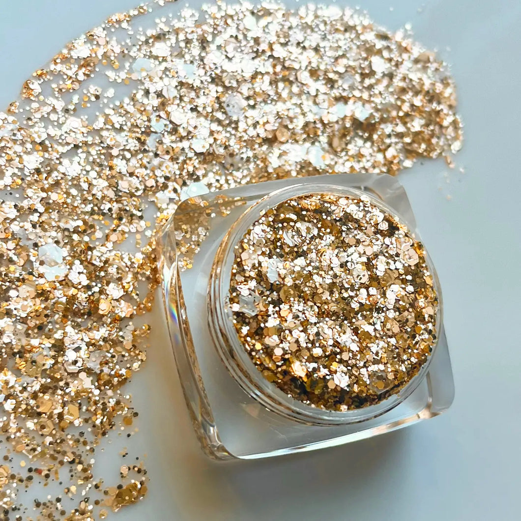 Gold Champagne Golden Metallic Sparkle Face and Body Glitter