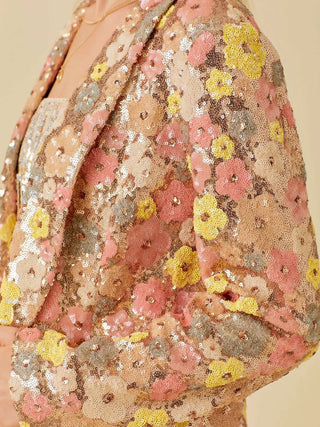Jamille Multi Sequin Flower Blazer