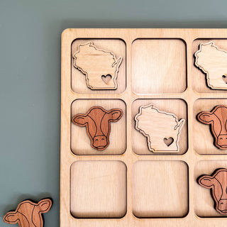 Wisconsin State Gift - Tic-Tac-Toe WI Game