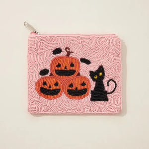 Pumpkins Seed Bead Canvas Pouch