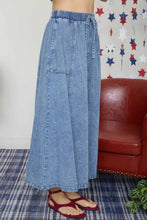 Ella Washed Denim Maxi Skirt