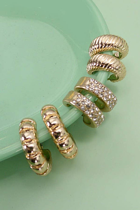 Arie Huggie Hoop Earrings - Trio