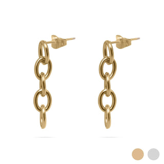 Julie 18K Curb Chain Earrings