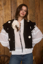 Camdyn Crochet Ruffled Knit Cardigan
