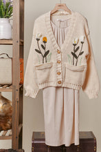 Autumn Harvest Embroidered Knit Cardigan