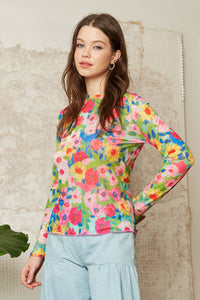 Field Of Flowers Mesh Top