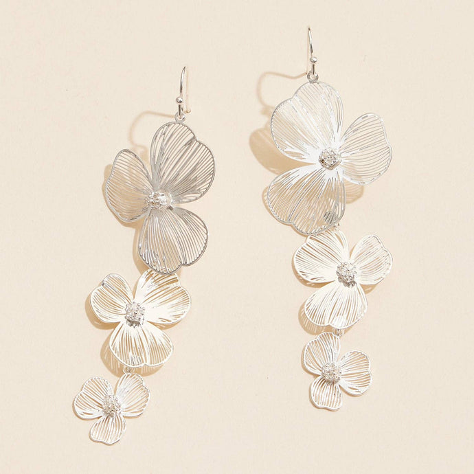 Floral Filigree Drop Earrings