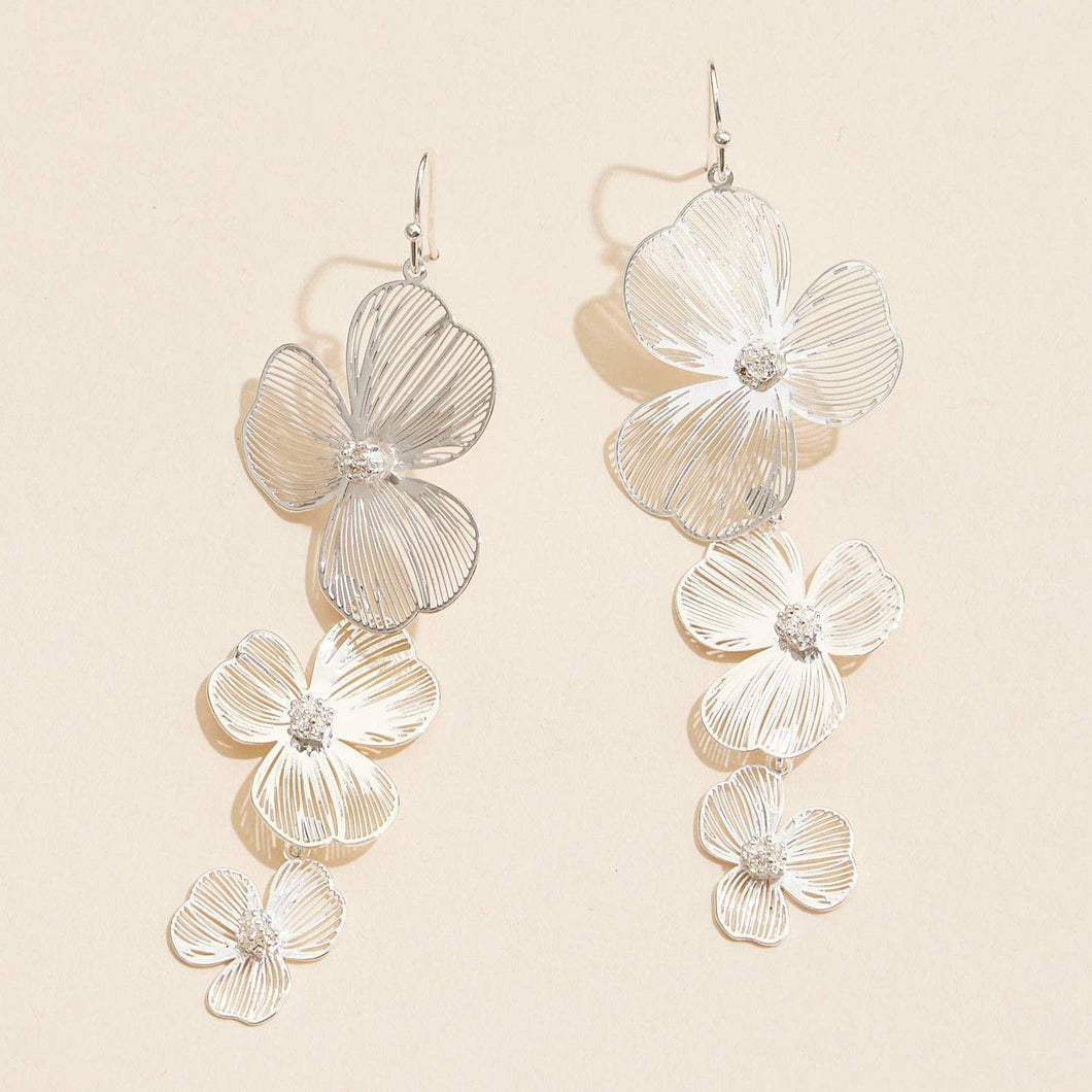 Floral Filigree Drop Earrings