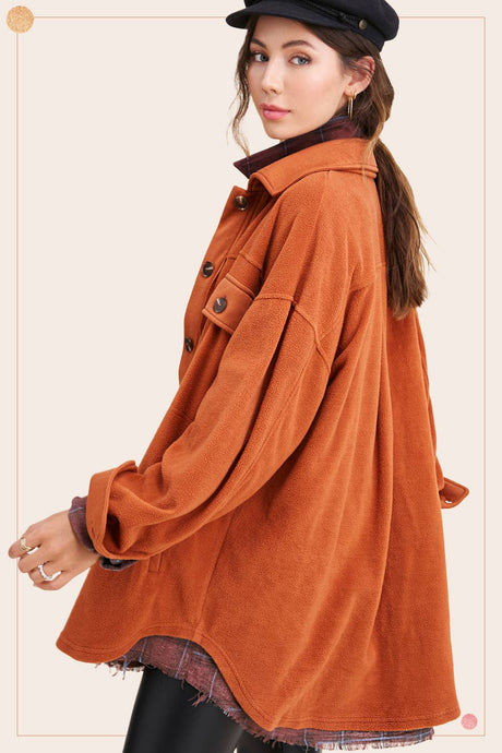 Quinn Loose Fit Button Down Shacket