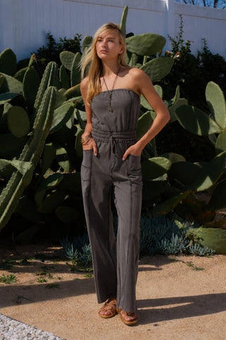 Blakely Strapless Wide Leg Jumpsuit