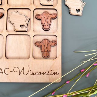Wisconsin State Gift - Tic-Tac-Toe WI Game
