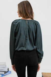 Harper Long Sleeve Top in Green