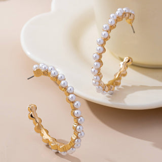Rae Pearl Hoop Earrings
