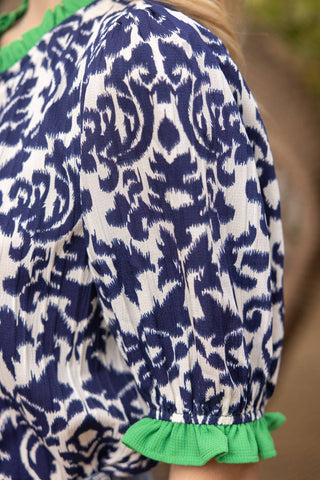 Sophia Abstract Print Top