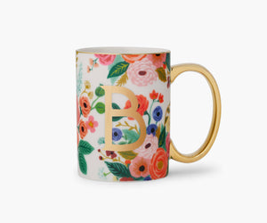 Garden Party Porcelain Monogram Mug