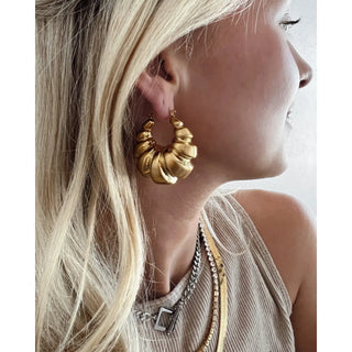Esmerelda Statement Croissant Hoop Earrings