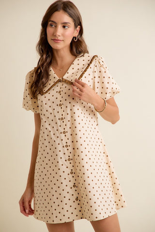 Dahlia Polka Dot Mini Dress