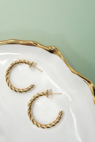 Twist Rope Hoop Earrings