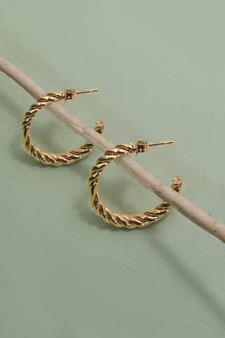 Twist Rope Hoop Earrings