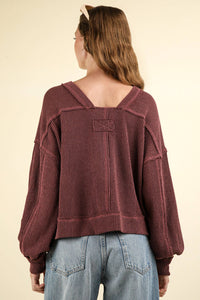 Audrey Comfy Knit Top in Cedarwood