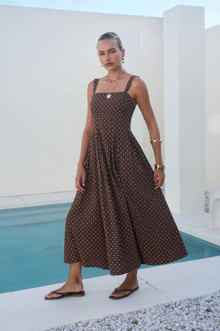 Vivian Polka Dot Midi Dress