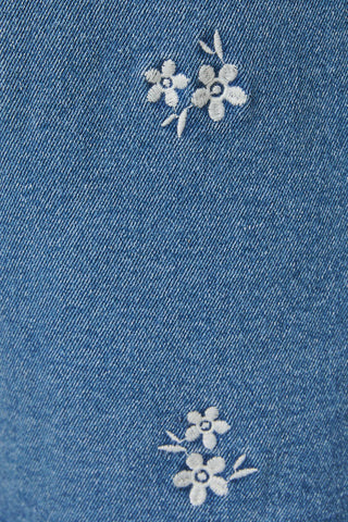 Monica Embroidered Denim Vest