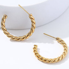 Twist Rope Hoop Earrings