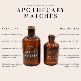 Apothecary Safety Matches - Black