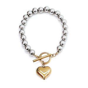 Bobbi Heart Charm Bracelet