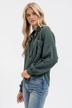 Touch of Fall Top in Hunter Green