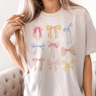 Coquette Pastel Bows Top Light Pink