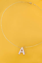 Initial Pave Bubble Necklace