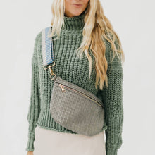 Westlyn Woven Bum Bag in Metallic Gunmetal