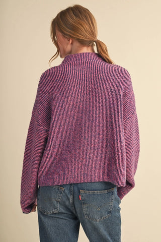 Amelia Cardigan in Indigo Coral
