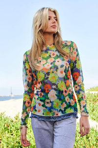 Field Of Flowers Mesh Top