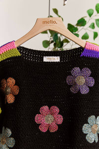 Daisy Embroidered Sweater Top