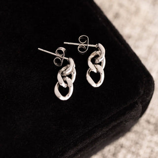 Julie 18K Curb Chain Earrings