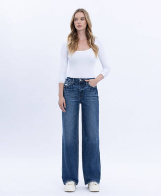 Clare 90'S Super High Rise Wide Leg Jeans
