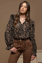 William Floral Gold Speckled Top