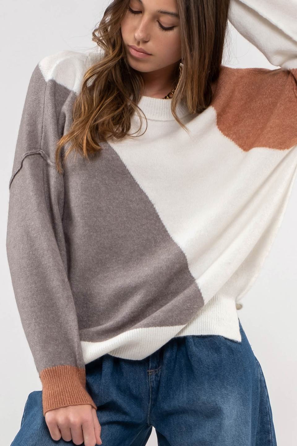 Sienna Colorblock Knit Sweater