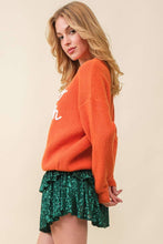 Hello Pumpkin Sweater in Burnt Orange