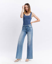 Olivia Mid Rise Wide Leg Jeans