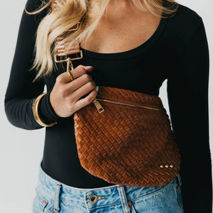 Westlyn Woven Bum Bag in Brown