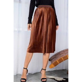 Lucy Velvet Pleated Skirt